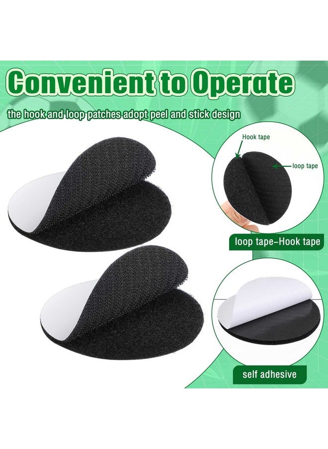 Chengu - 12 Pairs Referee Patch Hook And Loop Dots 3 Inch Self Sticky Circle Hook And Loop Round Adhesive Loop Tape Double Sided Hook And Loop Fasteners For Home Office Diy Wall Decor Tool Hanging - Image 1