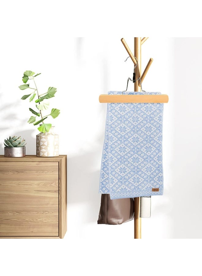 Nature Smile - Nature Smile 10 Pack Natural Wooden Pants Skirt Hangers, Smooth Finish Solid Wood Non Slip Jeans Slack Clamp Hangers Hair Extension Hangers - Image 1