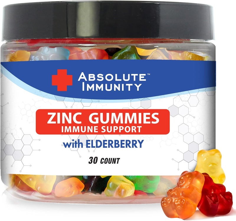 Absolute Nutrition Absolute ImmunityElderberry Gummy Bears to Maximize Your Potential with ZINC infussed Gummies Delicious  Potent Combo for Robust HealthThe Ultimate Immune Support Gummies for Adults  Kids 30ct - Image 1