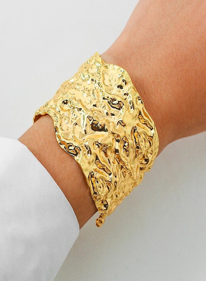 FULAIDA® Open Cuff Metal Bracelet for Women’s | Adjustable Bracelet | Hand Accessory | Silver - One Size - Image 5