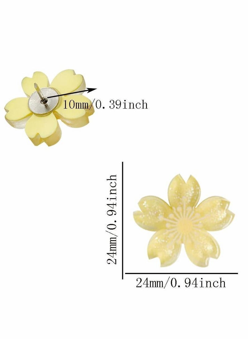 Y&D Flower Pushpins Thumb Tacks Decorative Floret Push Pins Colorful Thumbtacks for Photo Wall, Feature Whiteboard, Cork Board, Map, Bulletin Office or Home 30 pcs - Image 2