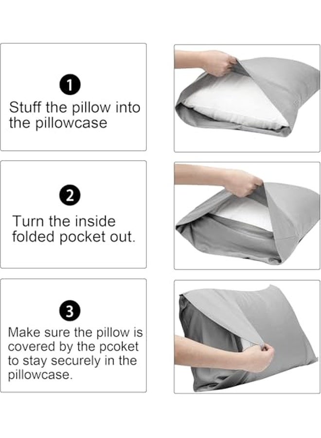 Signoola Basics Lightweight Super Soft Easy Care Microfiber Envelope Pillow cases, Pack of 2 pcs, 50 x 70 cm,Mauve color, Pillows Not Included. - Image 5