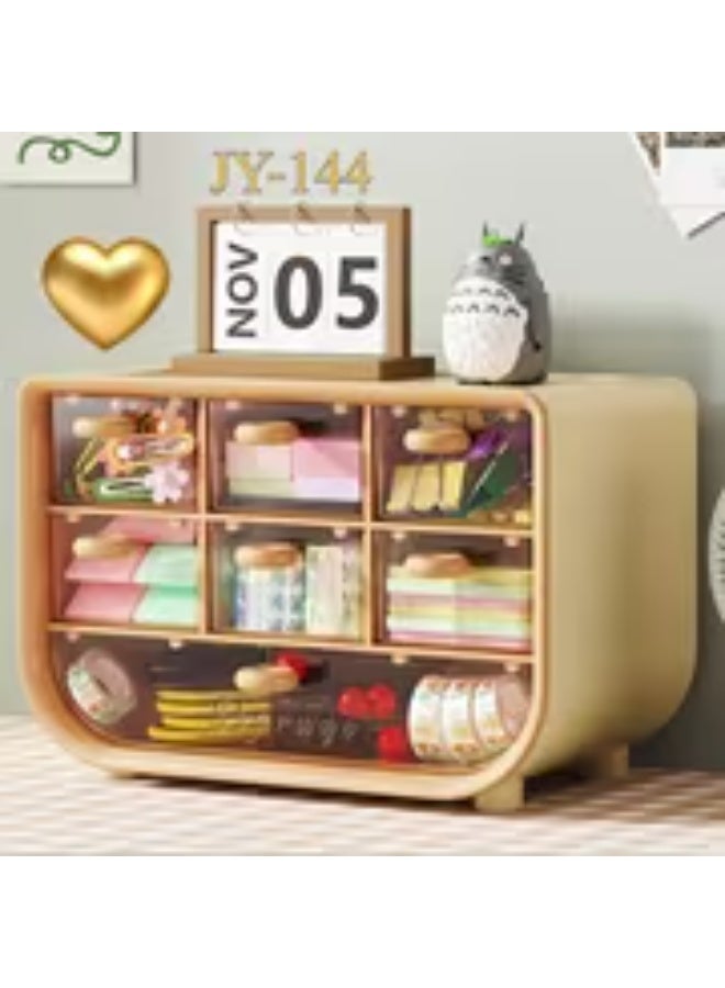 erorex 7-Drawer Desktop Storage Box with Dustproof Drawers - Heavy-Duty Plastic 7-Compartment Organizer Suitable for Home Office, Beauty Products, Jewelry, Makeup, Stationery - Space-Saving Shelf Organizer - Image 5