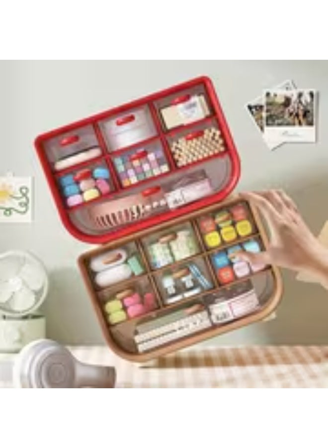 erorex 7-Drawer Desktop Storage Box with Dustproof Drawers - Heavy-Duty Plastic 7-Compartment Organizer Suitable for Home Office, Beauty Products, Jewelry, Makeup, Stationery - Space-Saving Shelf Organizer - Image 3