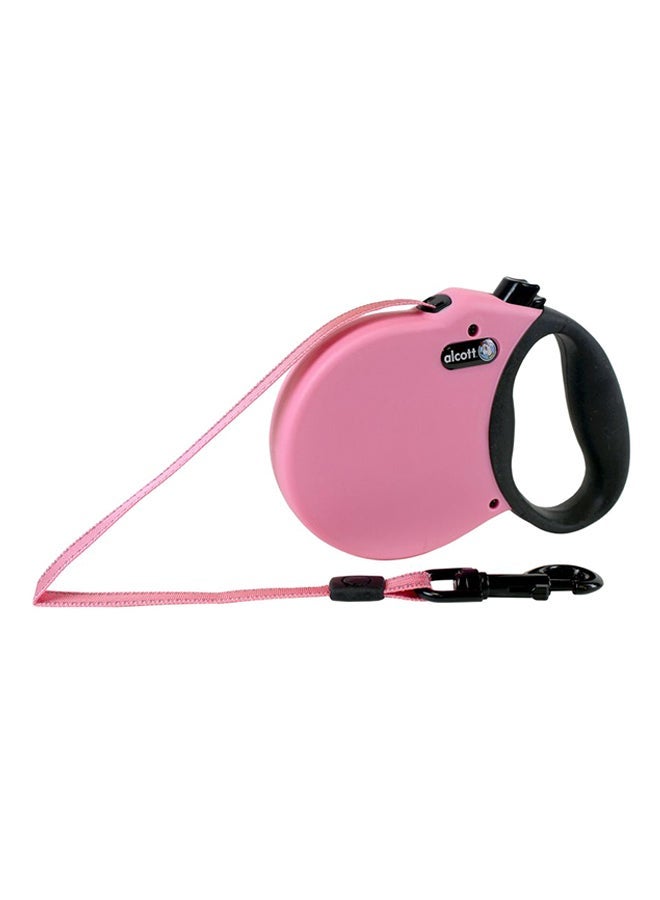 Adventure Retractable Dog Leash Pink/Black L