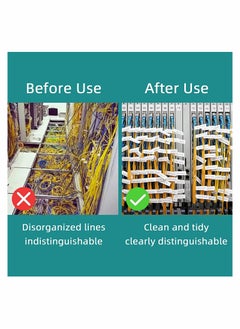 Y&D 24 Sheet Colorful Waterproof Cord Labels Tags Write on Stickers Tear Resistant Flexible Computer Color Markers Identification for Laser Printer Work Home School  - Image 3