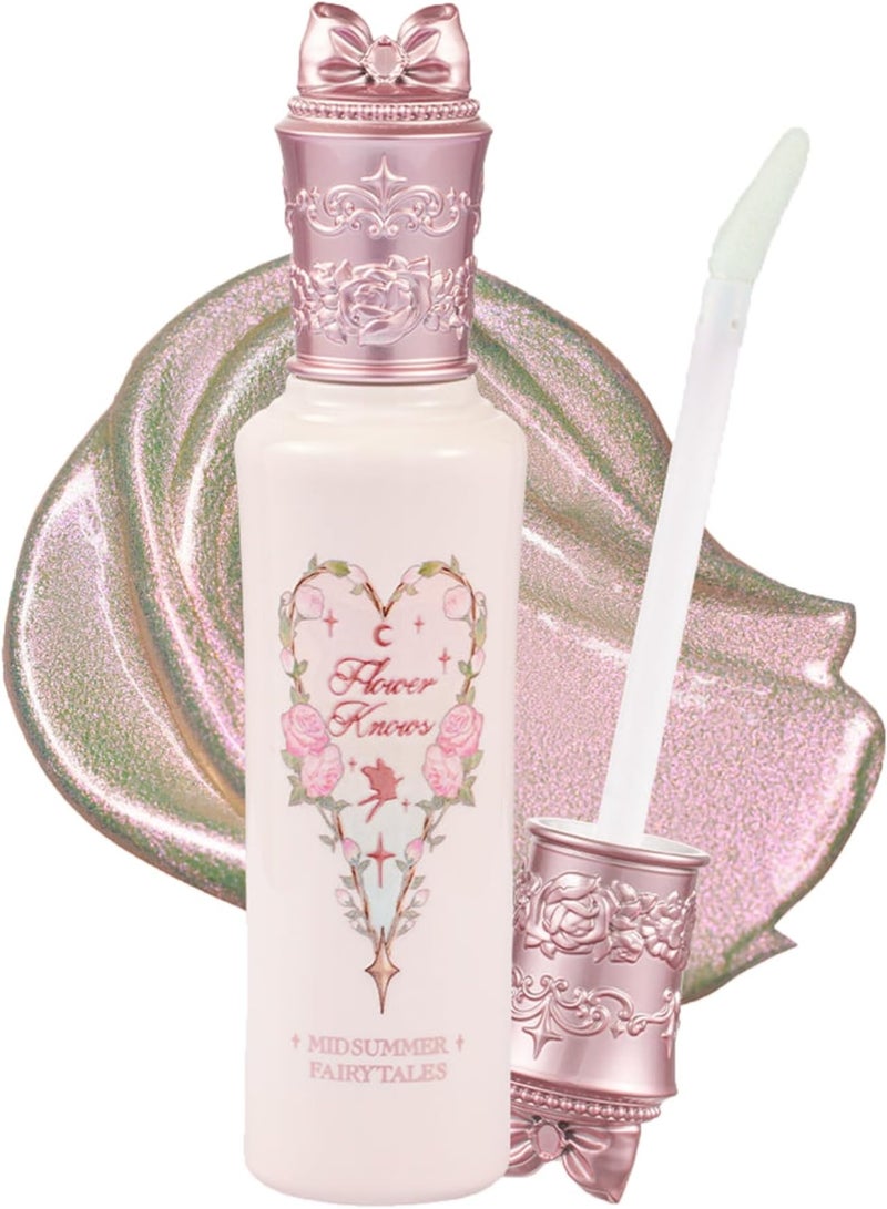 فلاور نوز Flower Knows Midsummer Fairytales Collection Liquid Highlighter (متعدد الألوان) (04 Fairy Whisper، صافي الوزن 0.17 أوقية / 5 غرام) - Image 1