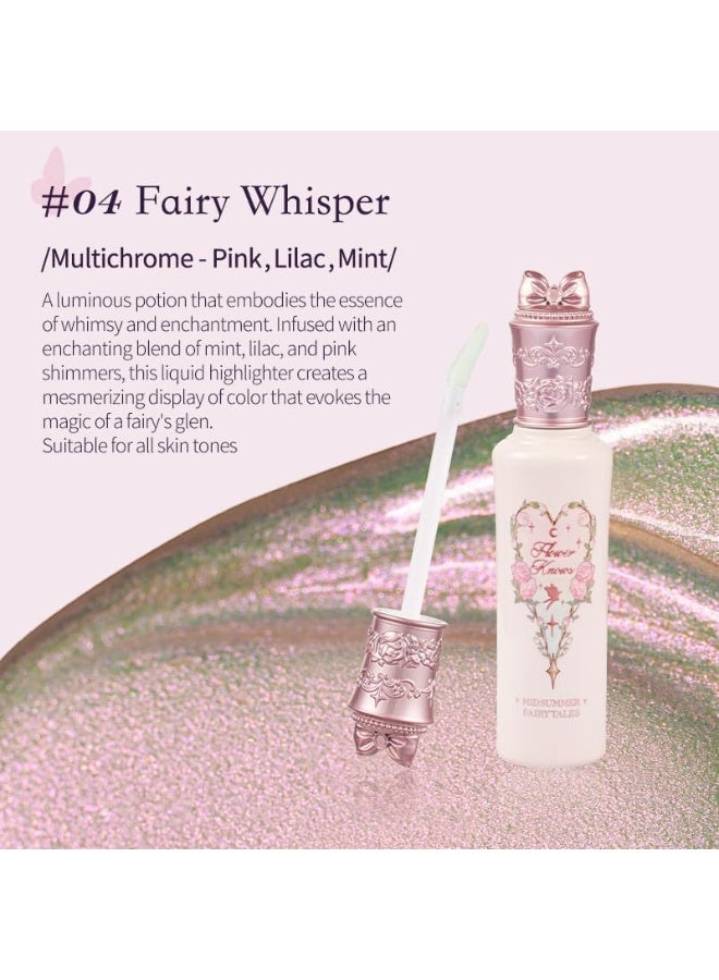 فلاور نوز Flower Knows Midsummer Fairytales Collection Liquid Highlighter (متعدد الألوان) (04 Fairy Whisper، صافي الوزن 0.17 أوقية / 5 غرام) - Image 2