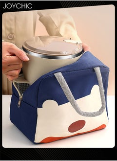 Lovely Cartoon Design Portable Lunch Bag Water and Oil Proof  Food Insulation Bag with Handle Strap for  School Office Work Travel Outdoor