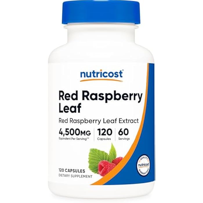 Nutricost Red Raspberry Leaf Extract 120 Capsules for 60 Servings Per Bottle - Vegan Supplement, GMO Free and Gluten Free - Image 1