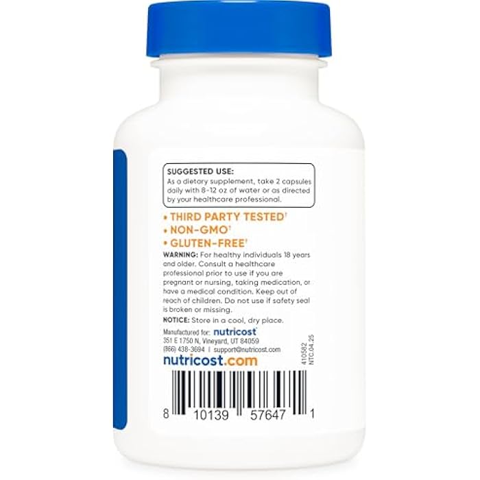 Nutricost Red Raspberry Leaf Extract 120 Capsules for 60 Servings Per Bottle - Vegan Supplement, GMO Free and Gluten Free - Image 4