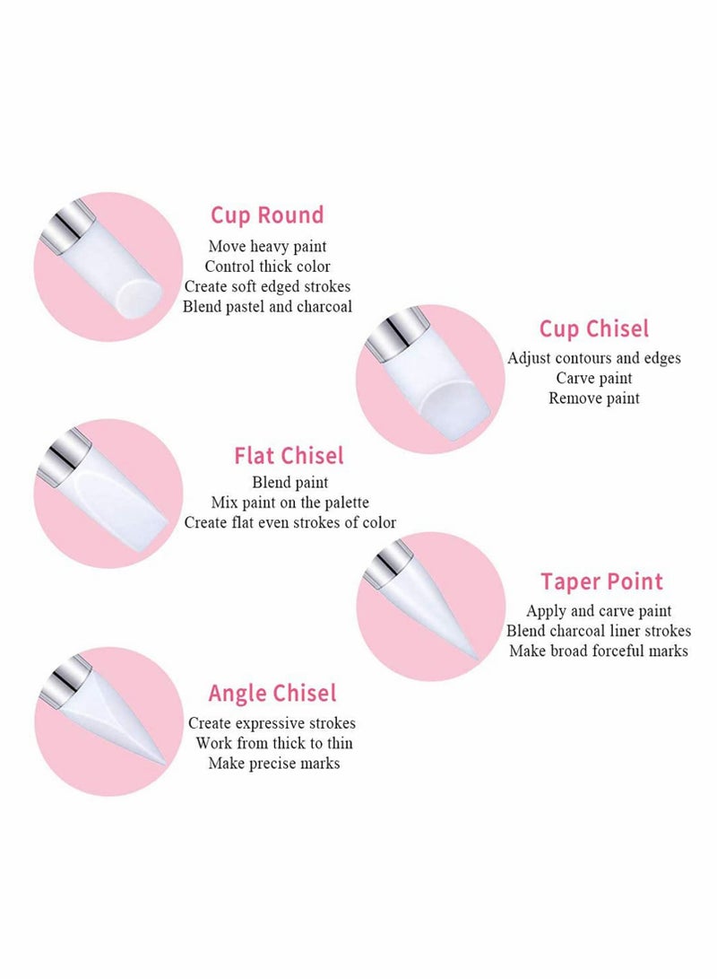 KASTWAVE مجموعة أدوات تزيين الأظافر، لوحة من الراتينج لطلاء الأظافر بألوان مختلطة، قلم نحت من السيليكون والأكريليك، قلم تنقيط، مجموعة أدوات مانيكير، لوحة عرض مكياج DIY لصالون المنزل - Image 3