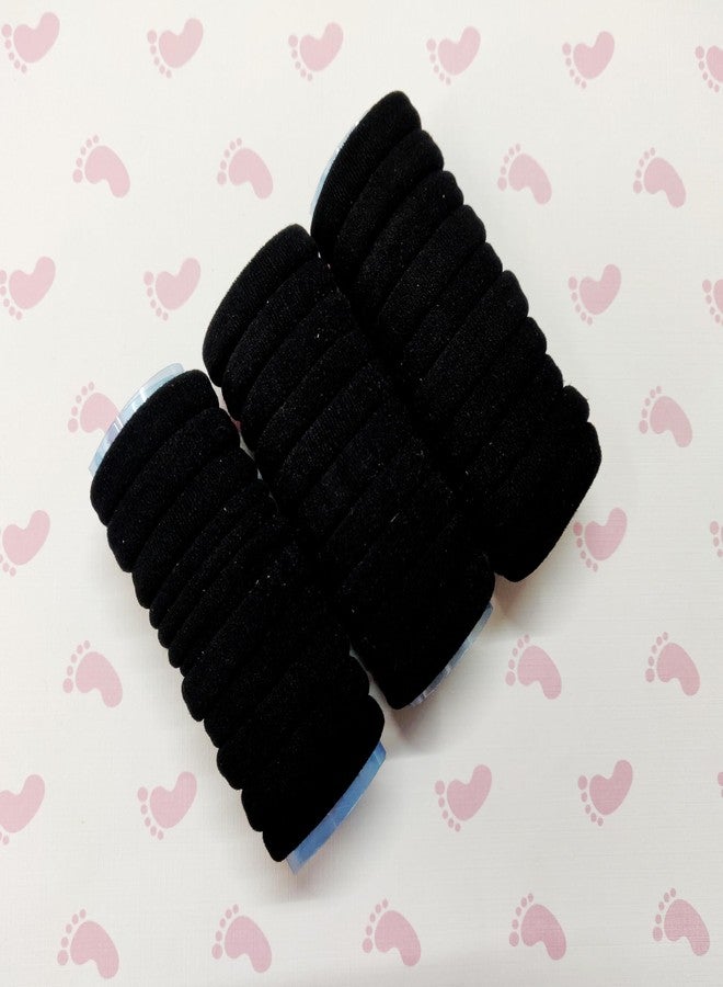 Shri Pack of 30 Soft Premium Elastic Streatchable non Slipy Hair Rubber Bands Ponytail Holders Hair Accessoires for Girls & Women (Black) - Image 2