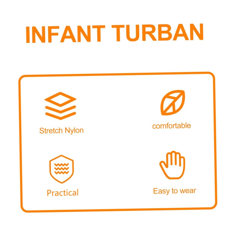 Newborn Baby Head Wraps Soft Stretchable Knot Turban Hat For Boys And Girls - Image 5