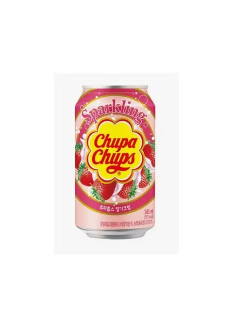 Chupa Chups Strawberry Milk Sparking Soda, 345 ml