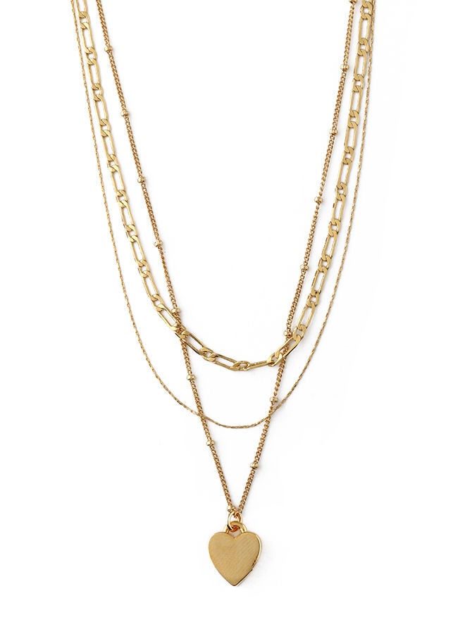 ORELIA LONDON Heart 3-Row Necklace - Image 1