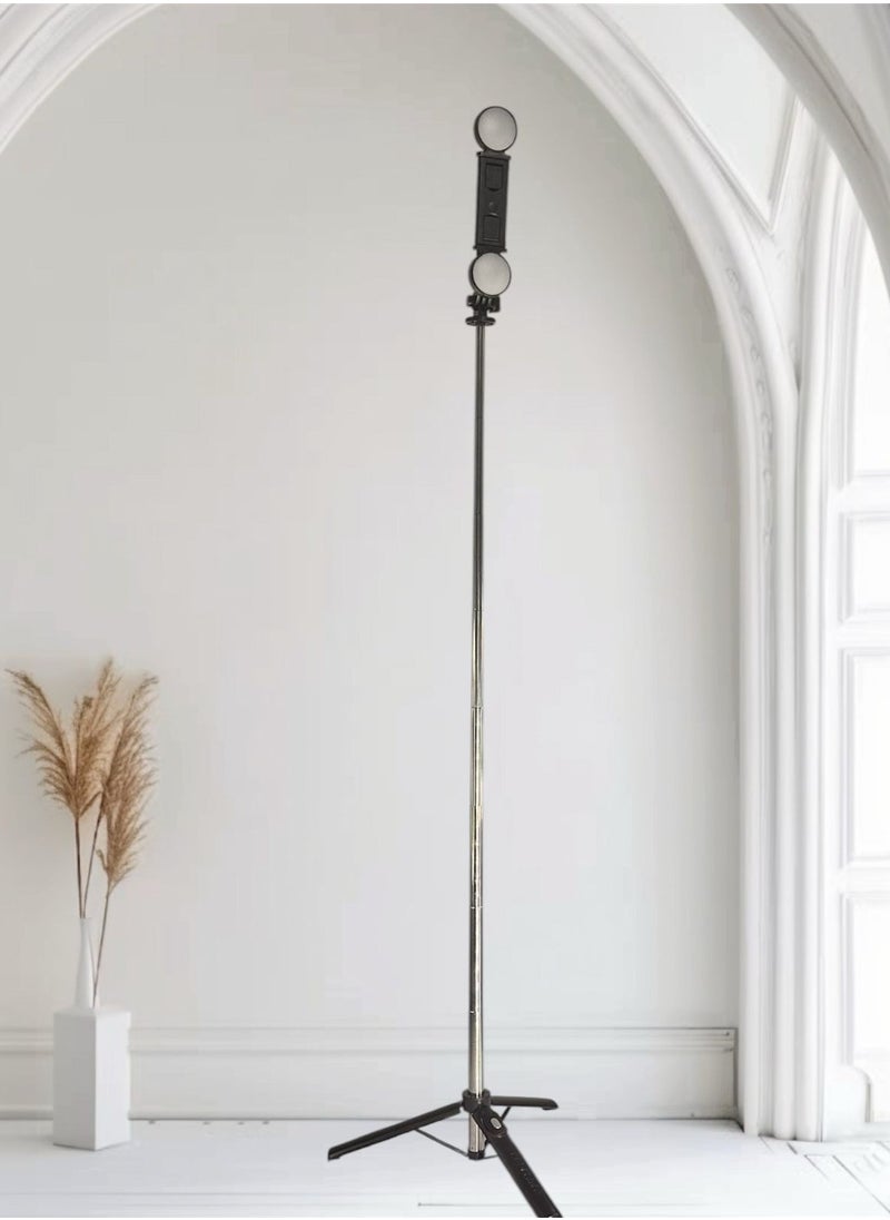 PLOKAMA - Selfie Stick110cm,Lightweight Extendable Tripod Stand with Wireless Remote and LED Light Compatible with iPhone 15 14 13 12 Pro Xs Max - Image 1