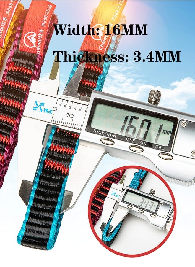JOTOUCH 12cm Quickdraw Runner,22KN/4850 Nylon Climbing Sling Runner,Nylon Webbing Apply to Rock Climbing, Mountaineering, Hiking, Downhill, Emergency Equipment, etc(Orange) - Image 2