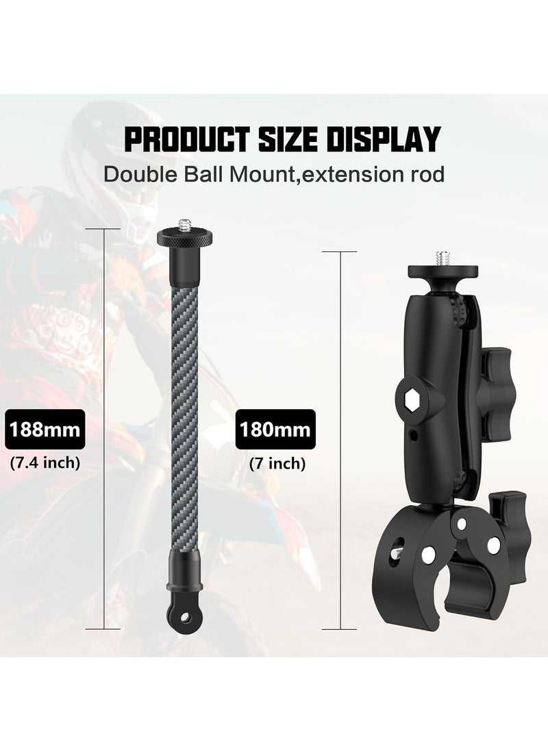 Oasisgalore - Bike Motorcycle Camera Mount Bundle Kit for Insta360 & GoPro - 360° Handlebar & Helmet Mounts Included - Image 1