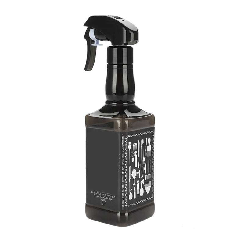 500ml Plastic Hairdressing Spray Bottle Salon Barber Hair Tools Water Sprayer (Black) - Image 2