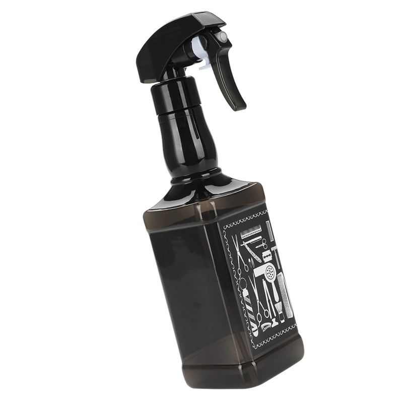 500ml Plastic Hairdressing Spray Bottle Salon Barber Hair Tools Water Sprayer (Black) - Image 1