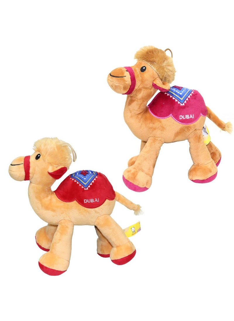 KM - 2-Piece Camel Dubai Plush Toy 16 cm - Image 1