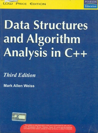 DATA STRUCTURES AND ALGORITHM ANALYSIS IN C++, 3RD EDN - pzsku/Z7FED78E2E3E4952E8211Z/45/1760809540/5b0e87e2-e7ab-416b-976e-c8d5fd3e5aff
