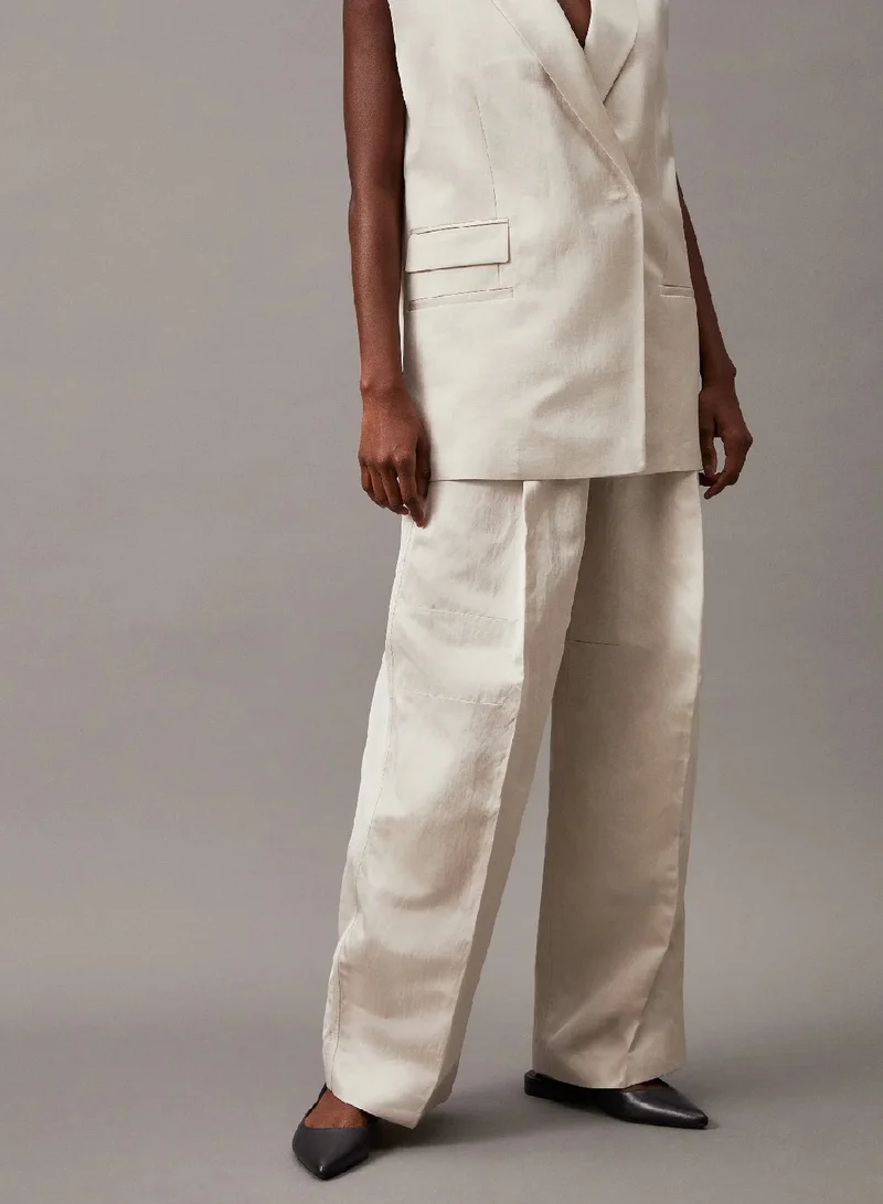 CALVIN KLEIN Relaxed Tailored Wide Leg Trousers