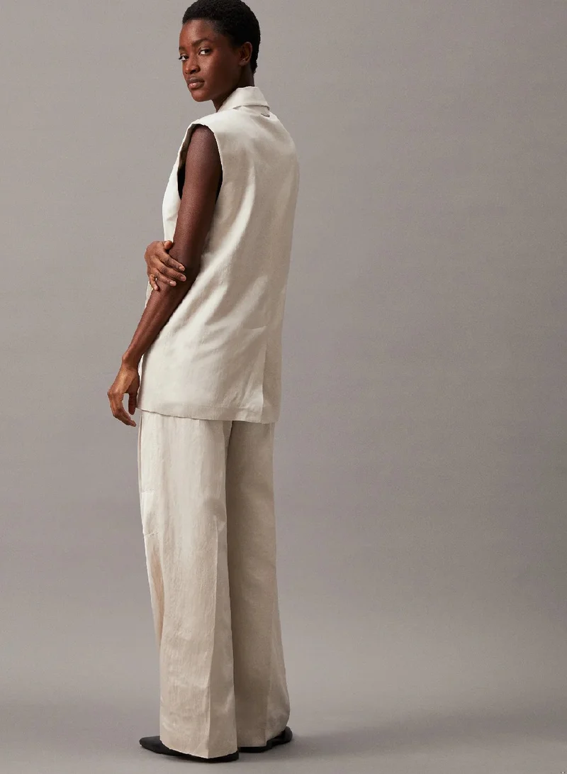 CALVIN KLEIN Relaxed Tailored Wide Leg Trousers