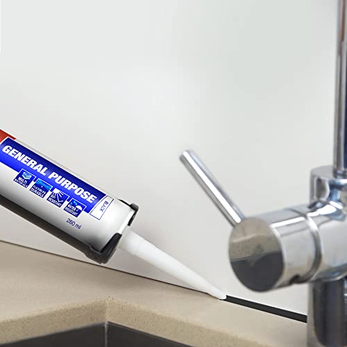 Loctite General Purpose GP silicone sealant (Black), indoor and outdoor use, waterproofing for floor, walls, roof, silicone adhesive, tiles grout, bathroom, kitchen use, 260 ml - Image 4