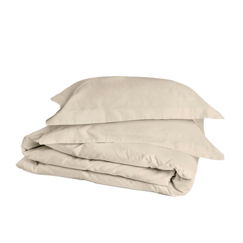 Peru Pima  Duvet Cover Set with 3 Pieces  415 Thread Count Percale  100% Peruvian Pima Cotton  King/Cal King Size  Ivory Solid Color - Image 5