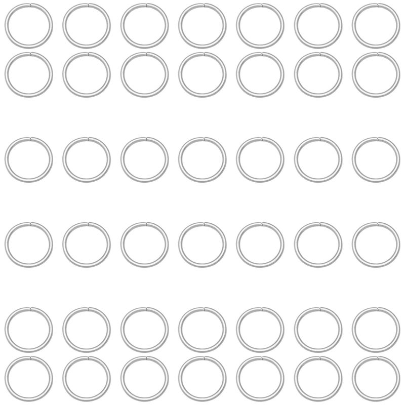 Jepeux 400Pcs 7mm Silver Open Jump Ring Used for Key Chain Jewelry Making Necklace Maintenance and Earring Decoration DIY Process Open Jump Ring 400Pcs