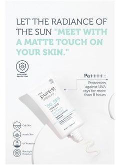the purest solutions The Purest Solutions Dry-Touch Protection (Mattifier & Oil Control Moisturizer SPF 50+) - Combined with Witch Hazel & Bilberry - Oily Skin Type - Vegan | Cruelty Free | Eco Friendly (1.69 fl. oz)  - Image 3