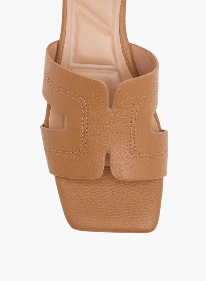 Celeste Womens Solid Slip-On Sandals With Wedge Heels