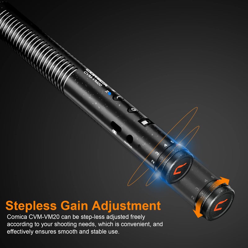 COMICA VM20 Shotgun Microphone, Professional Super Cardioid Video Mic with Shock Mount, Camera Microphone Kit for Smartphone/DSLR Camera/Camcorder, Perfect for Interview, Video Shooting, Vlog - Image 3