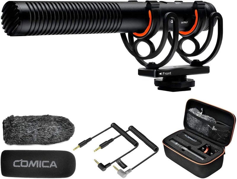 COMICA VM20 Shotgun Microphone, Professional Super Cardioid Video Mic with Shock Mount, Camera Microphone Kit for Smartphone/DSLR Camera/Camcorder, Perfect for Interview, Video Shooting, Vlog - Image 1