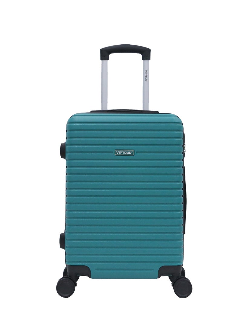 فيبتور حقيبة سفر بأربع عجلات دوارة وجوانب صلبة مع قفل أرقام - Image 1