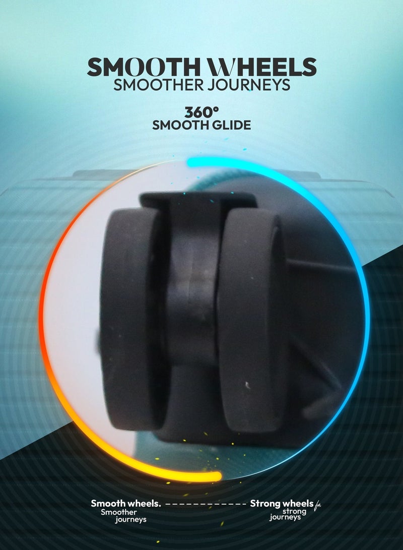 فيبتور حقيبة سفر بأربع عجلات دوارة وجوانب صلبة مع قفل أرقام - Image 5