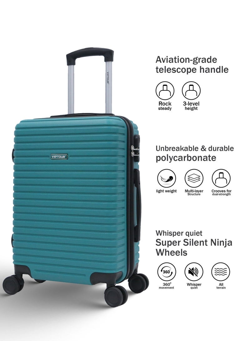 فيبتور حقيبة سفر بأربع عجلات دوارة وجوانب صلبة مع قفل أرقام - Image 3