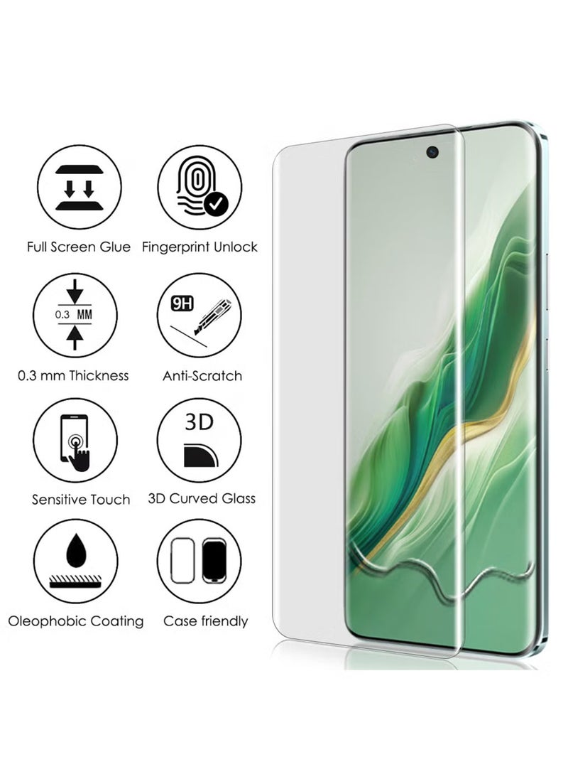 Waldic - OnePlus 12R Premium Tempered Glass Design For OnePlus 12R Smartphone Advanced Border Less Full Edge To Edge UV Screen Protector And Easy Installation Kit - Image 1