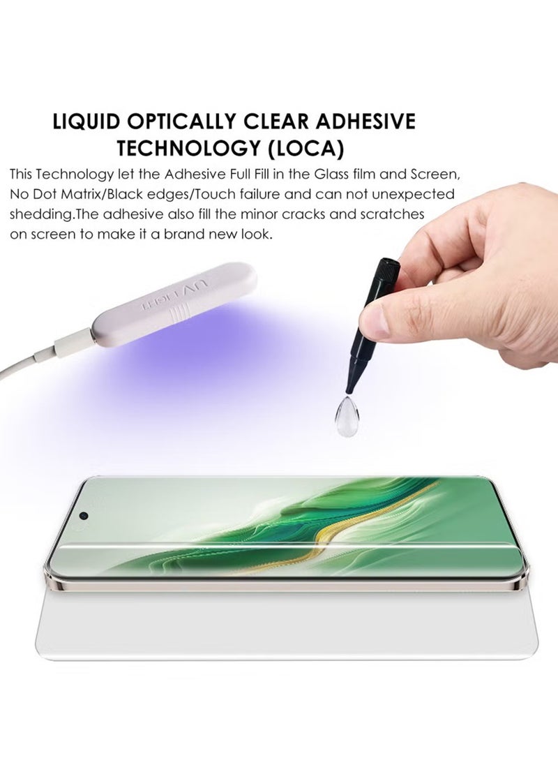 Waldic - OnePlus 12R Premium Tempered Glass Design For OnePlus 12R Smartphone Advanced Border Less Full Edge To Edge UV Screen Protector And Easy Installation Kit - Image 1