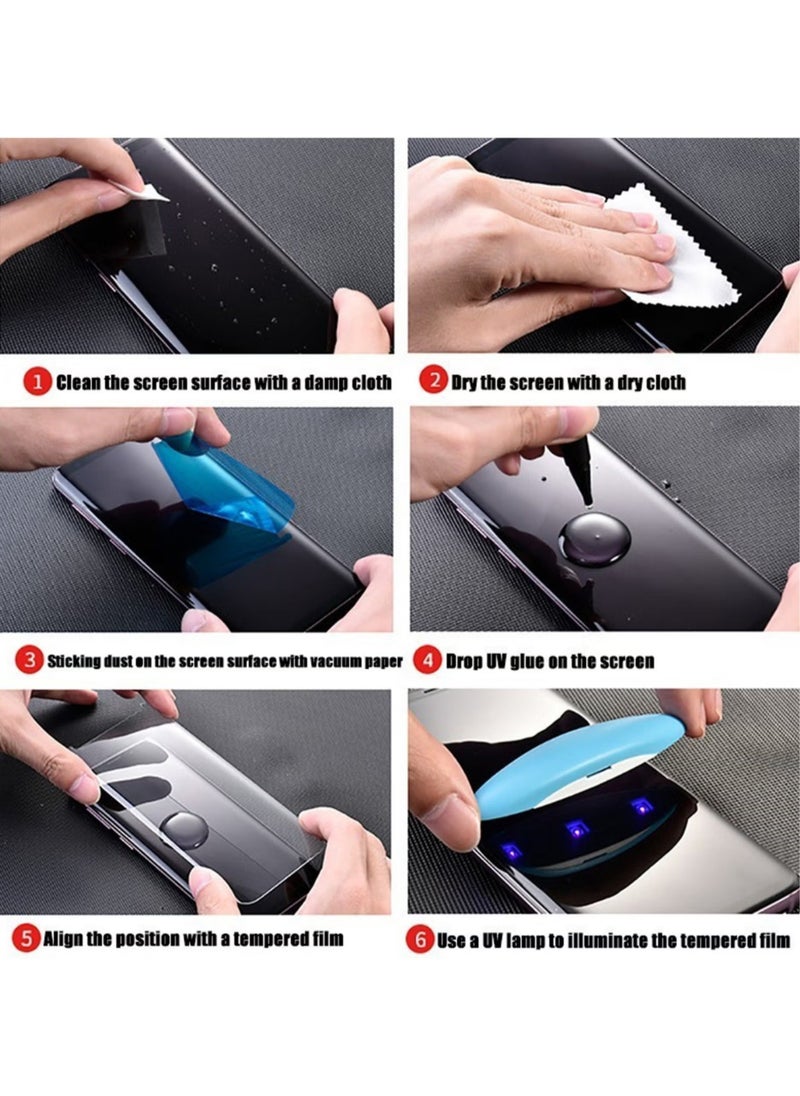 Waldic - OnePlus 12R Premium Tempered Glass Design For OnePlus 12R Smartphone Advanced Border Less Full Edge To Edge UV Screen Protector And Easy Installation Kit - Image 1