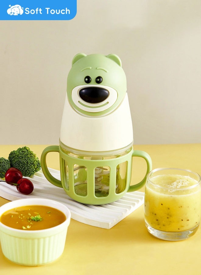 سوفت تاتش معالج طعام للأطفال 300 مل، صانع طعام للأطفال الصغار، خلاط طعام لحديثي الولادة، مطحنة طعام، هرس مع أدوات - Image 2
