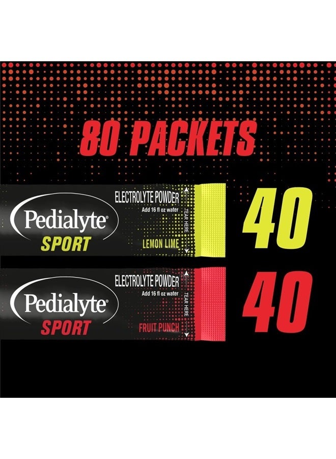 Pedialyte Sport Electrolyte Powder Packets Hydration Station, Variety Pack, 80 count - Image 2