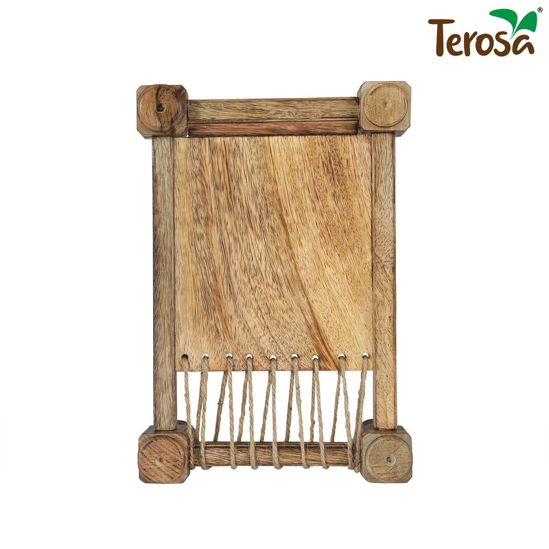 Terosa صينية تيروزا مانجي الريفية - قياسي - 11x7.5x3.9 بوصة - خشب الورد الهندي - سرير تشارباي الهندي - Image 2