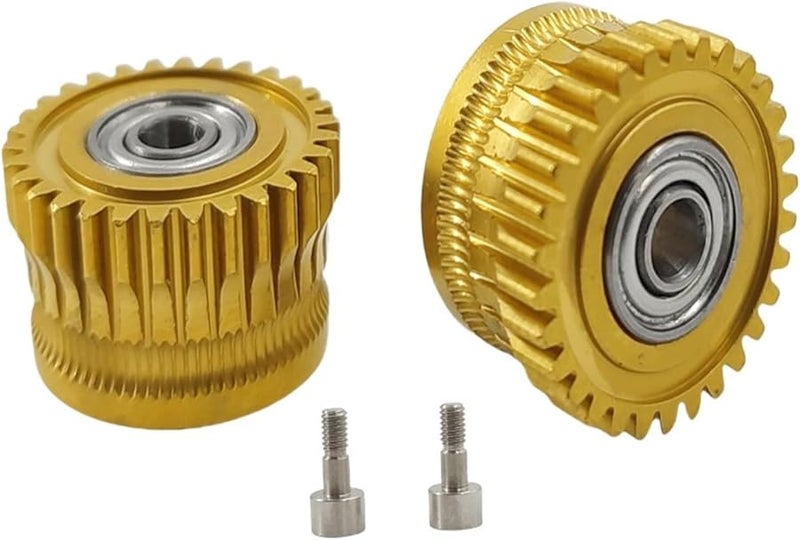 Gold Drive Gear All Metal Filament Extruder Compatible with Nickel Plated High Hardness - Image 2