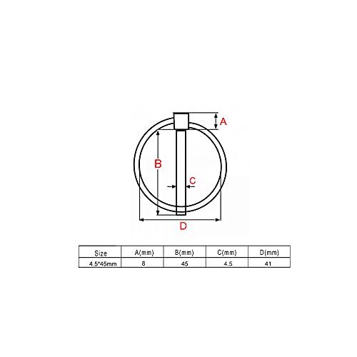 VTurboWay 316 Stainless Steel 3/16" Lynch pins Linch Pin (4.5mm x 45mm) with Ring - Image 2