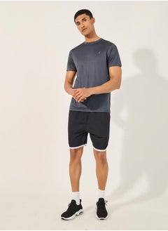 Styli Solid Regular Fit T-Shirt with Logo Detail  - Image 2