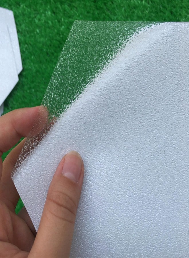 Lonnngg Hexagonal Clear Surf Traction Pad Semi Clear Deck Pad for Surfboard (White-B) - Image 1