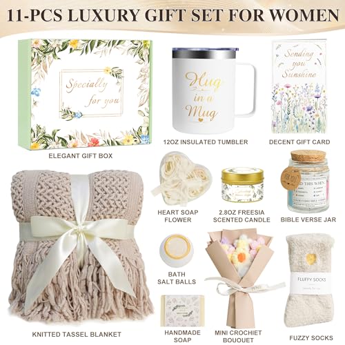 Sparkalyn Mothers Day Gifts for Mom Wife Grandma Daughter Friends Sister, Birthday Gifts for Women Get Well Soon Self Care Relaxing Spa Gifts Baskets , Care Package Thinking of You Sympathy Gift - Image 2